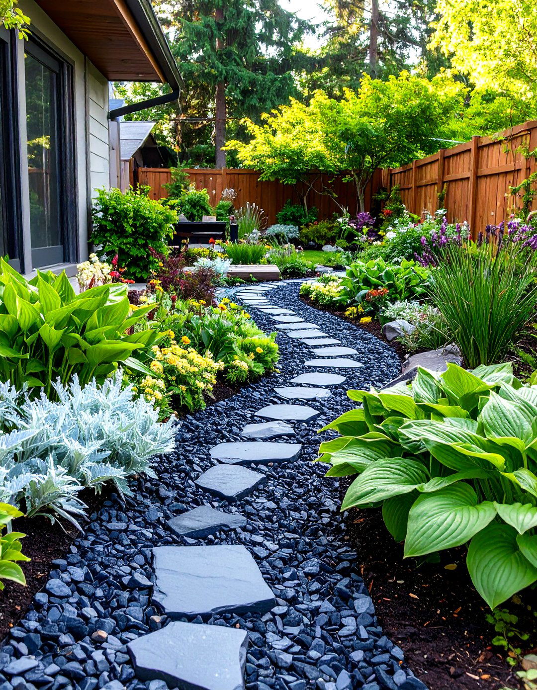The Volcanic Rock Garden Bed - 30 landscaping ideas with rocks