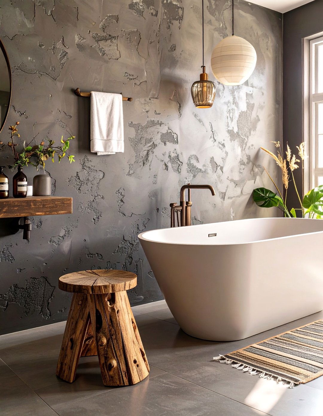 The Wabi Sabi Bathroom - 30 dark bathroom ideas