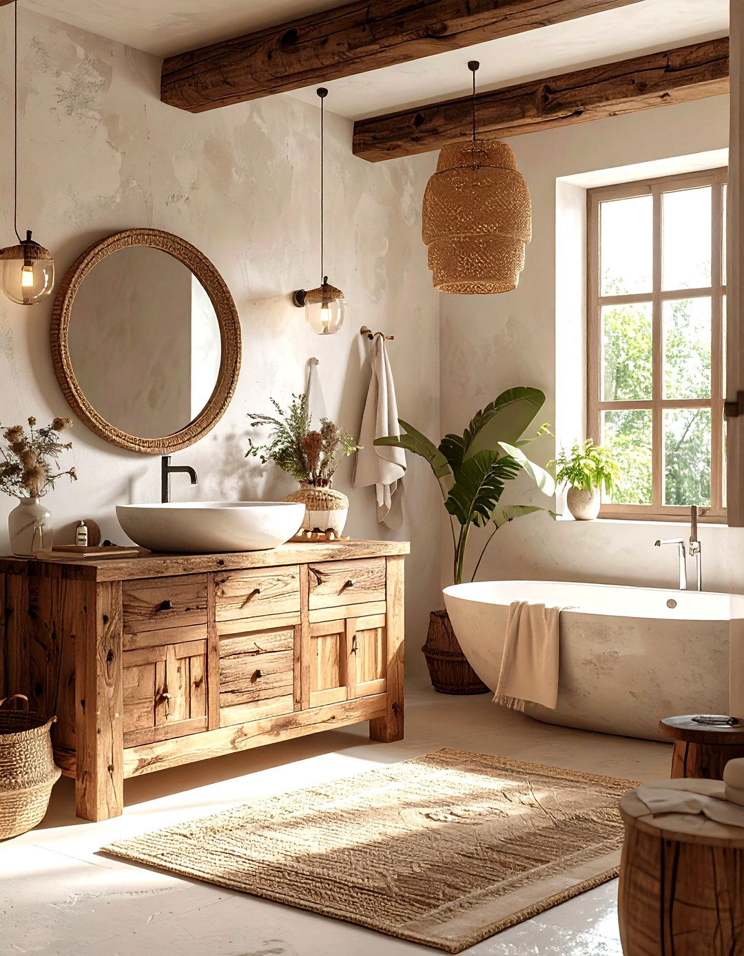 The Wabi Sabi Inspired Bathroom - 30 earthy bathroom ideas