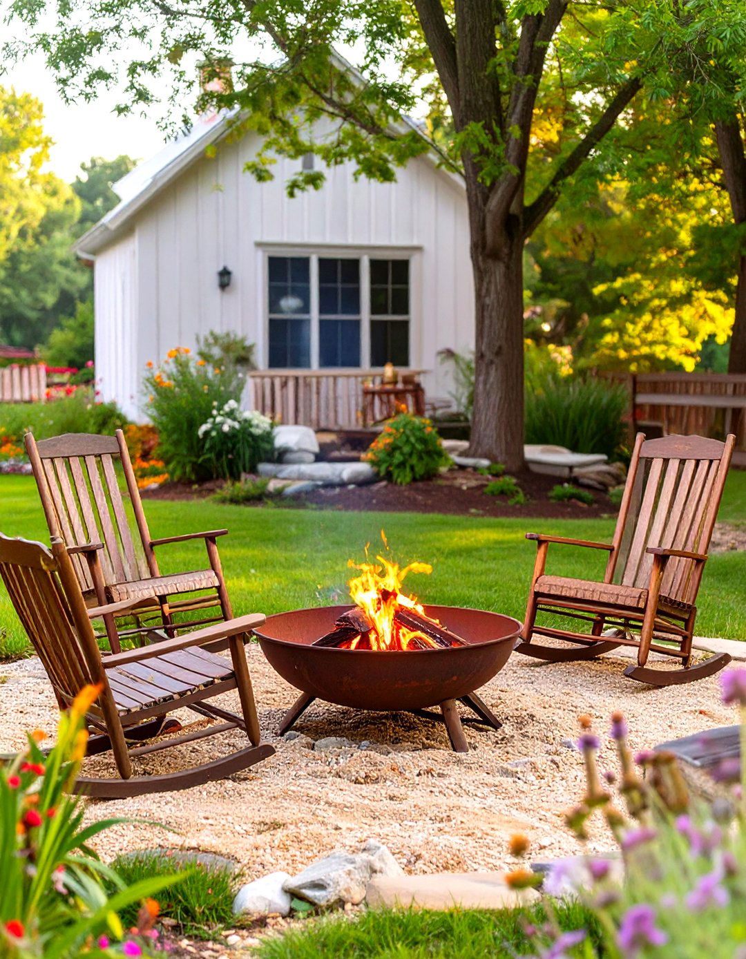 The Wagon Wheel Fire Pit Centerpiece - 30 country backyard rustic fire pit ideas