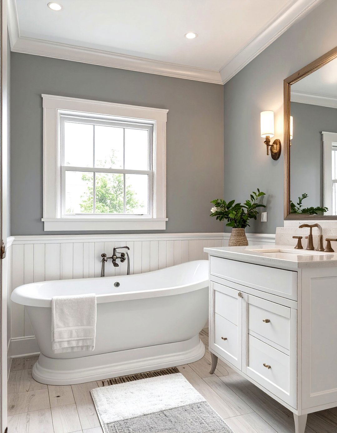 The Wainscoting Wall Bathroom - 30 classic bathroom design ideas