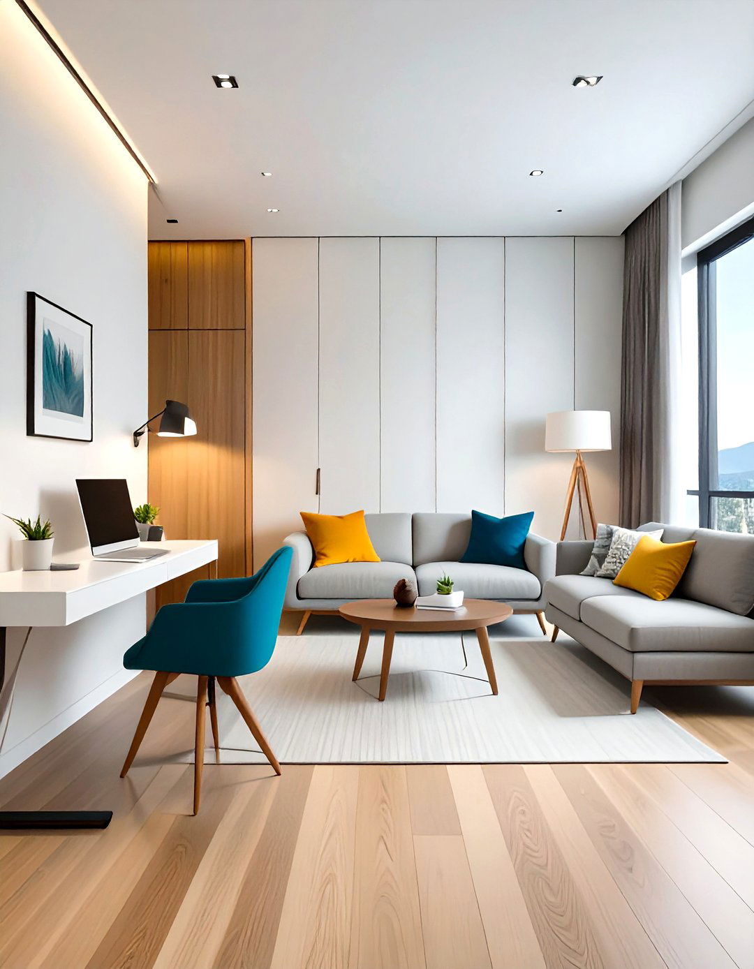 The Wall Mounted Desk Nook Living Room - 30 furniture ideas for small living room