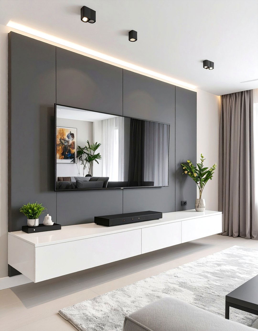 The Wall Mounted Entertainment Center - 30 apartment small living room ideas