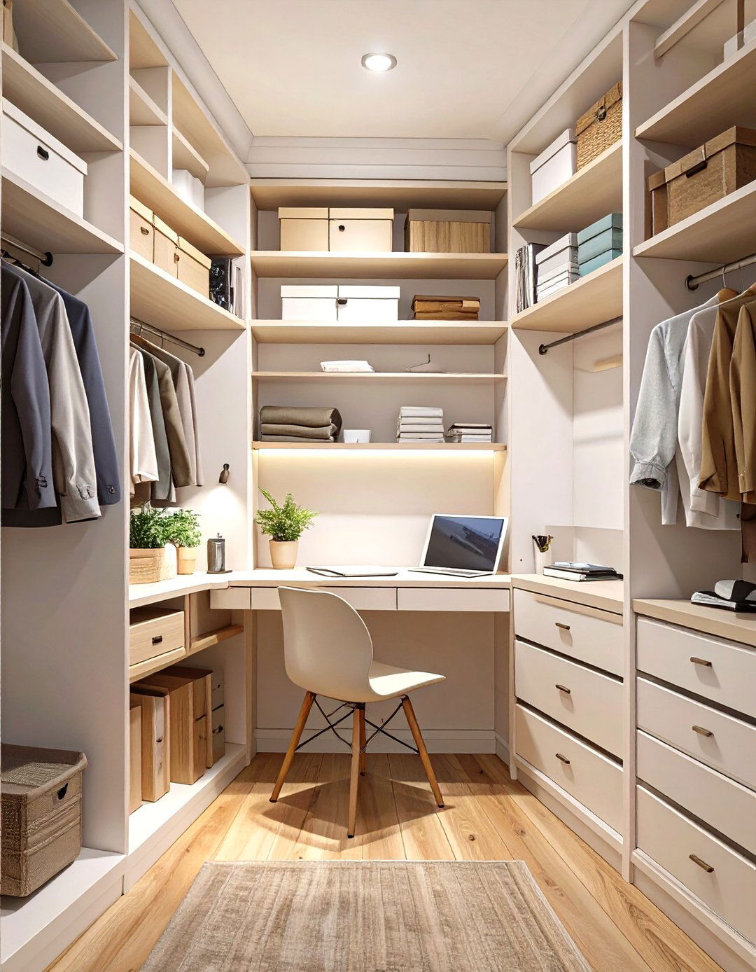 The Wall Mounted Folding Desk Closet - 30 narrow closet ideas