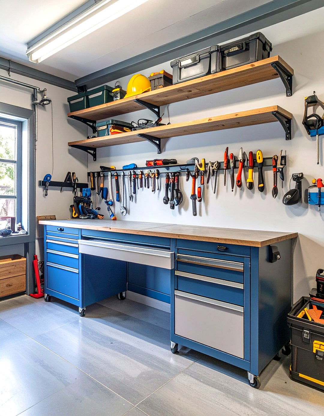 The Wall Mounted Folding Workbench - 30 ikea garage storage ideas