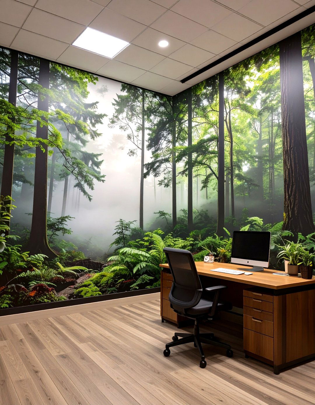 The Wall Mural Escape Basement Office - 30 basement office ideas no windows
