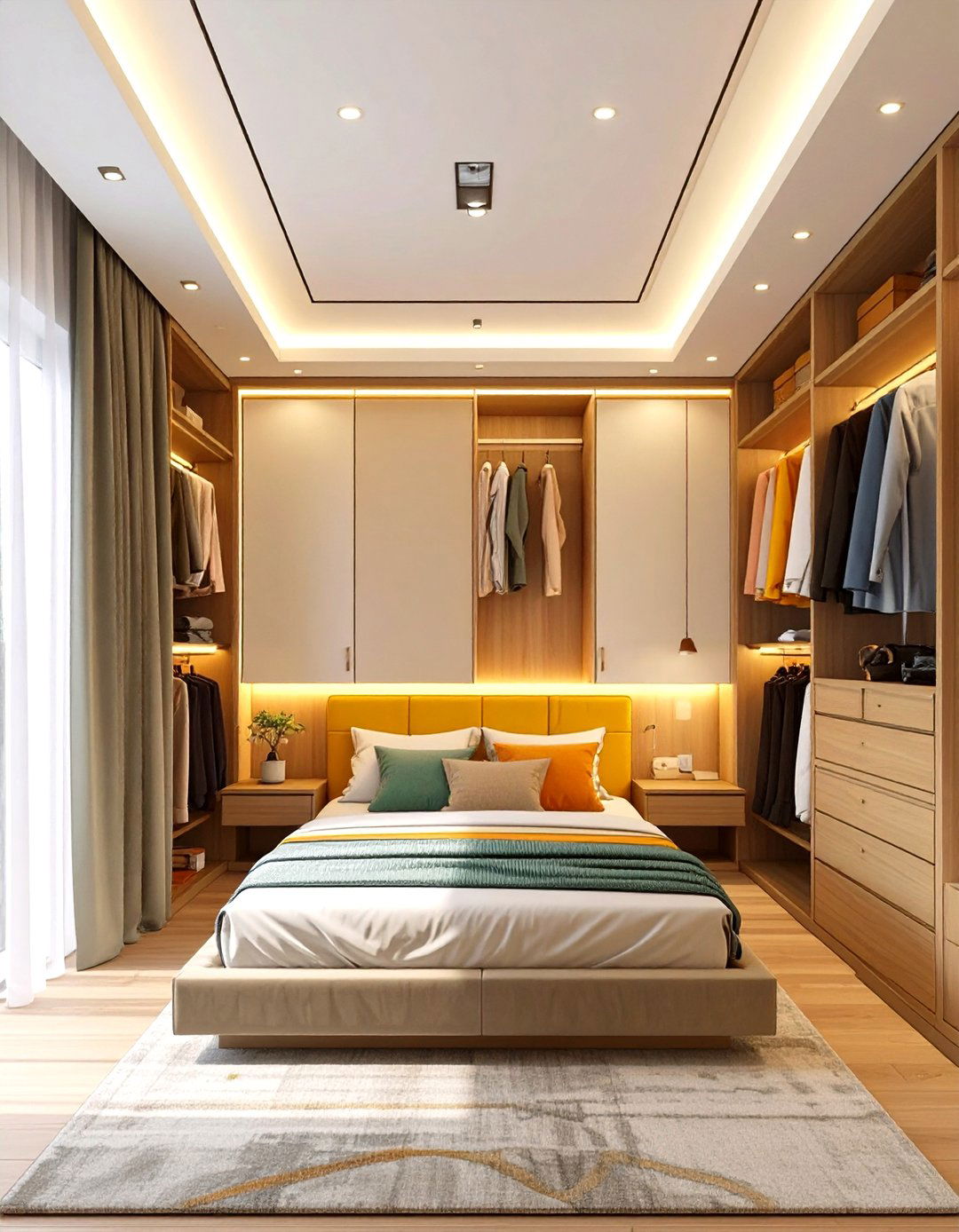 The Wall to Wall Headboard Closet - 30 closet ideas for small spaces
