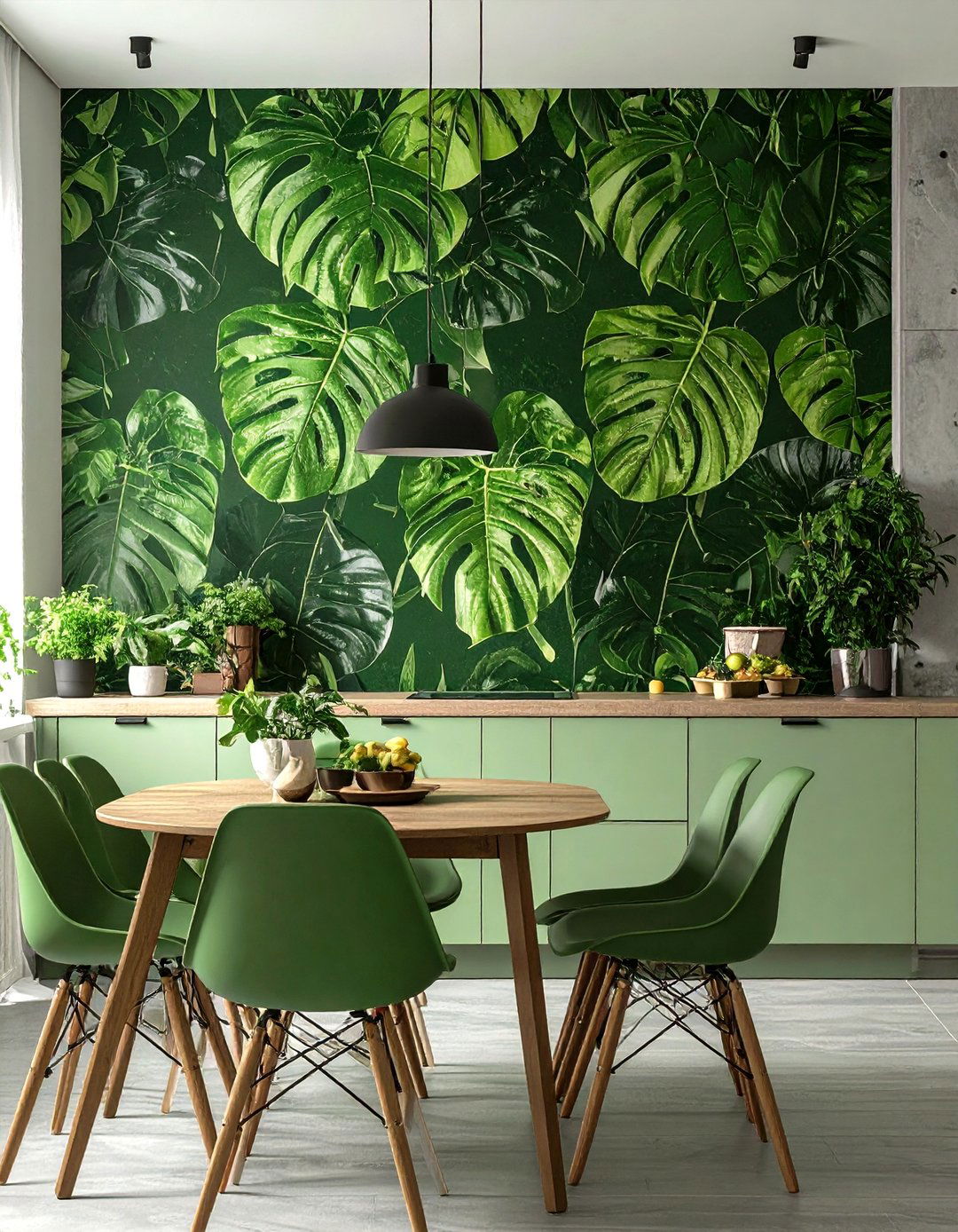 The Wallpaper Accent Kitchen - 30 low cost simple kitchen designs