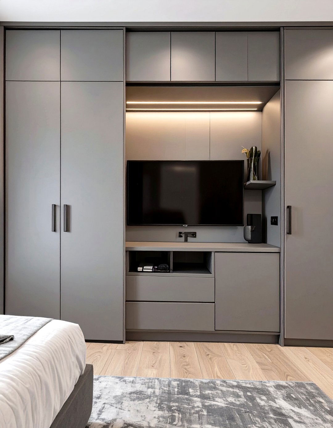 The Wardrobe with a Hidden TV - 30 built in wardrobe ideas