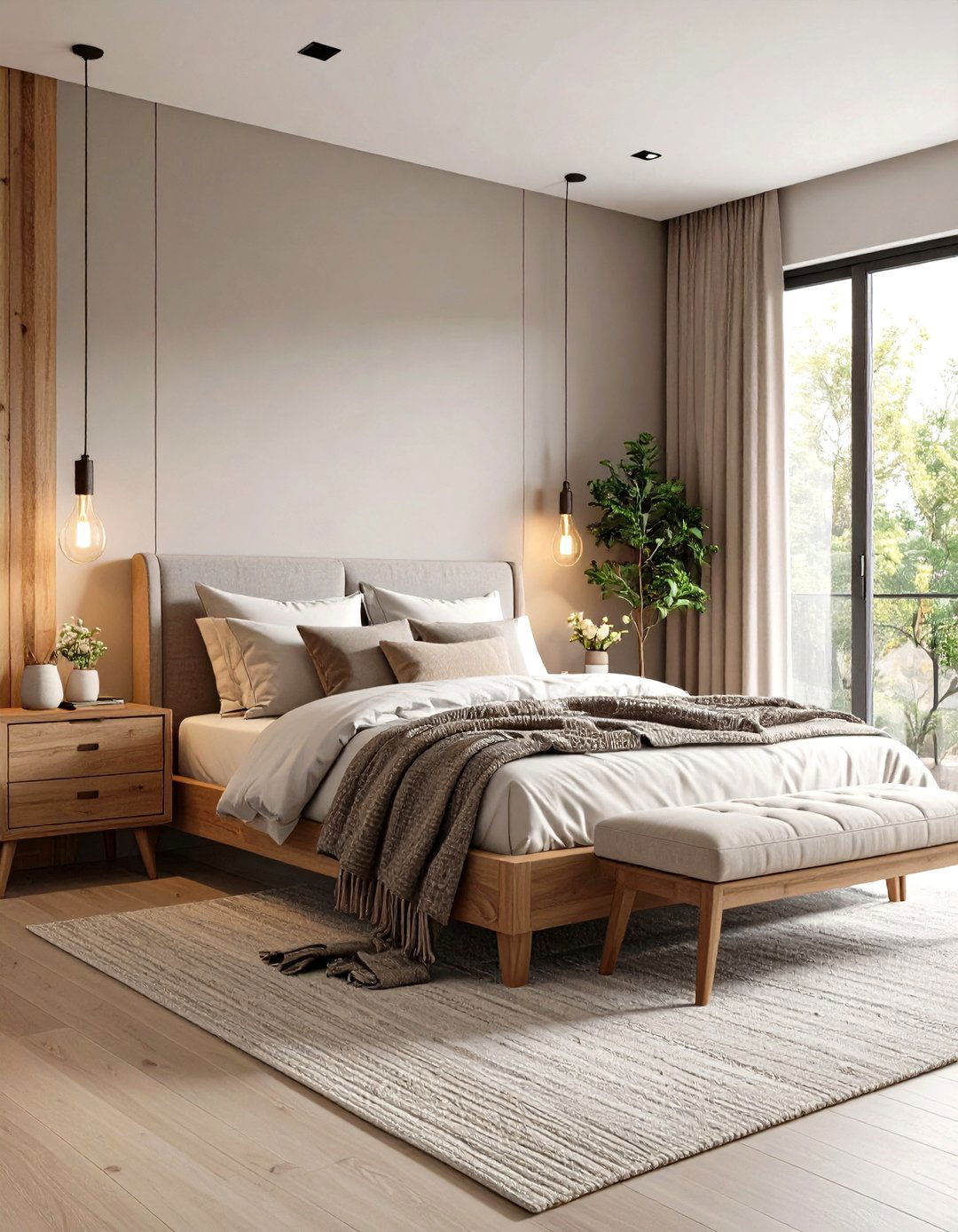 The Warm Greige Bedroom - 30 grey bedroom ideas