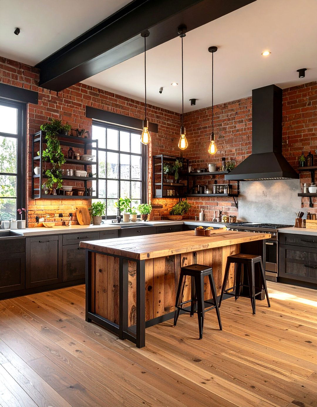 The Warm Industrial Kitchen - 30 kitchen remodeling ideas