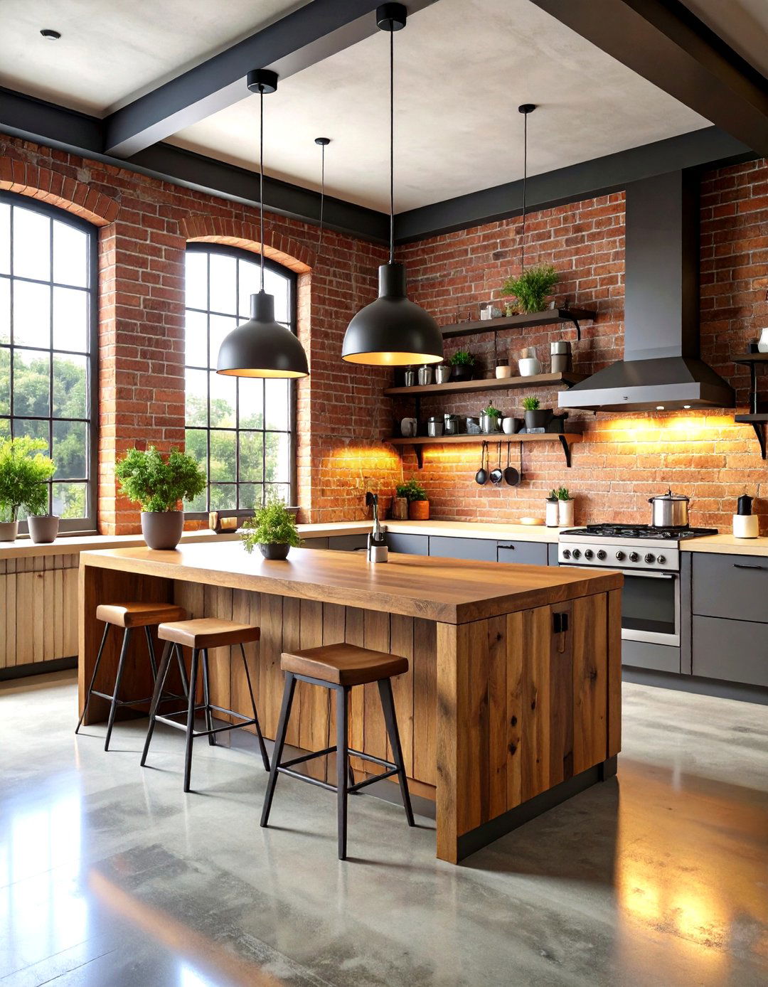 The Warm Industrial Kitchen - 30 kitchen renovation ideas