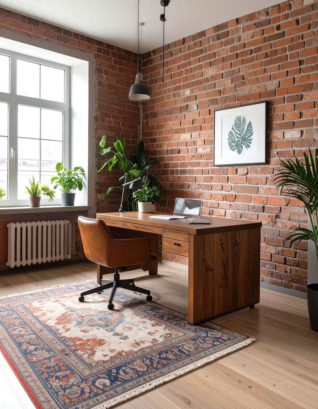 The Warm Industrial Small Office - 30 modern small office interior design ideas
