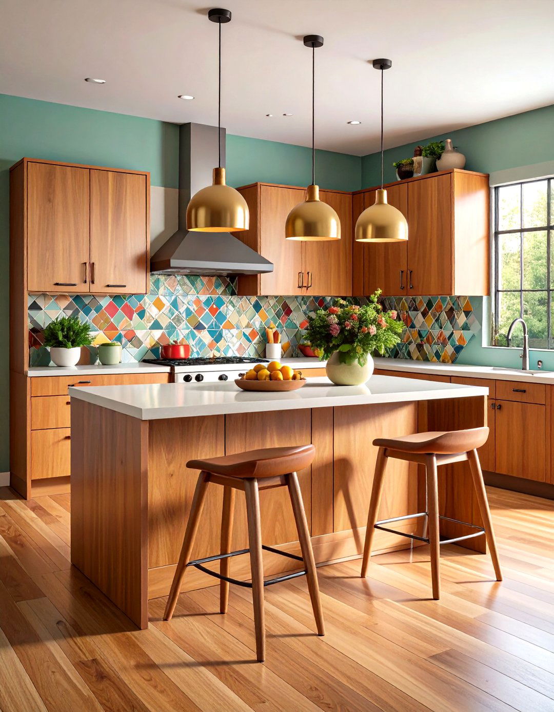 The Warm Mid Century Modern Kitchen - 30 kitchen remodels ideas