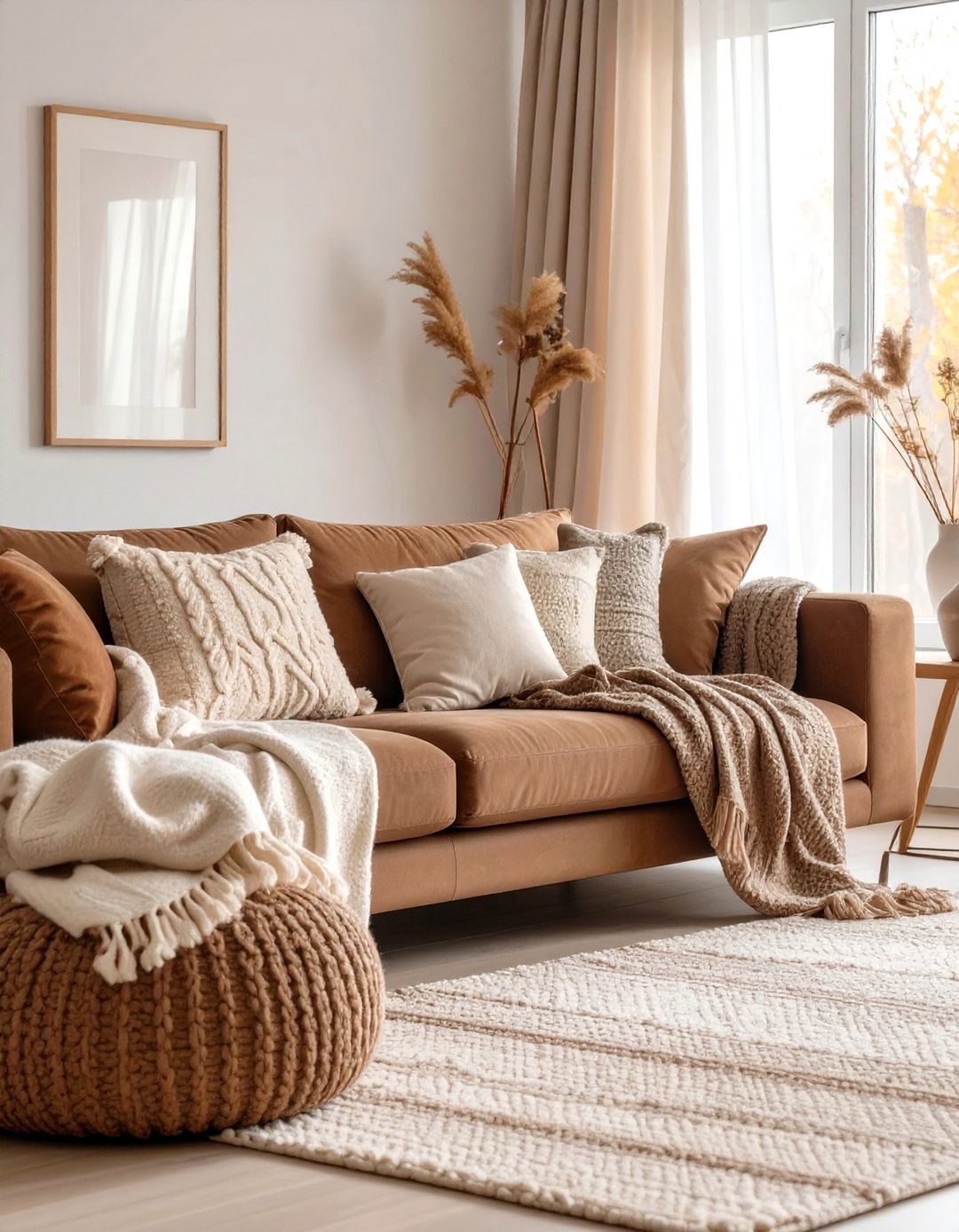 The Warm Neutrals Living Room - 30 brown sofa living room ideas