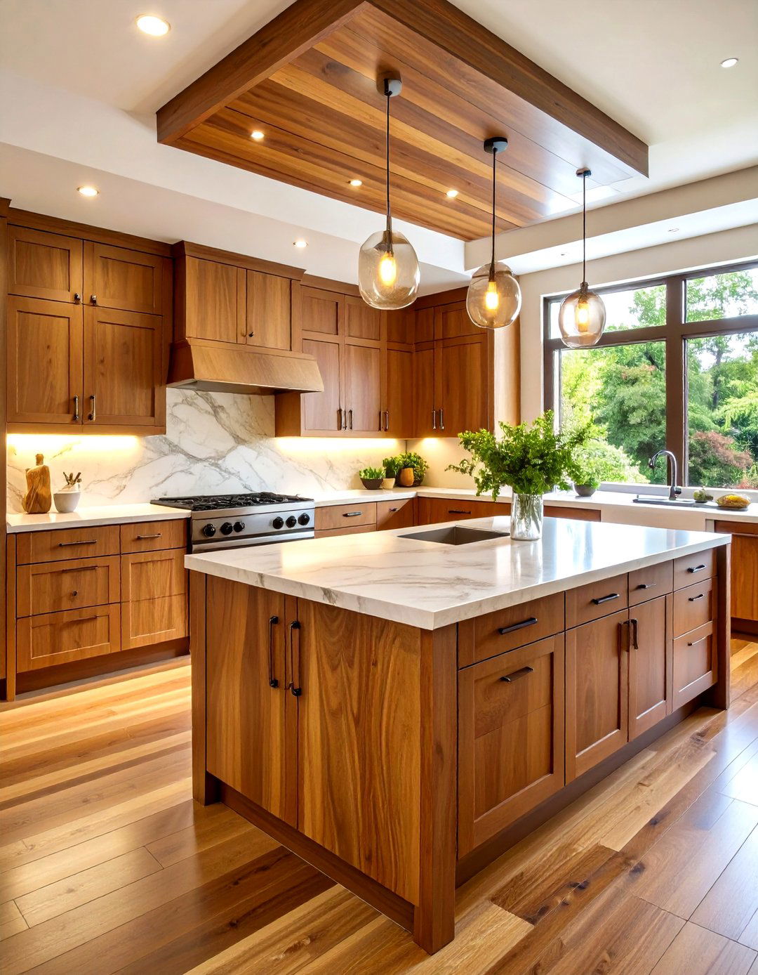 The Warm Walnut Wood Kitchen - 30 italian kitchen design ideas