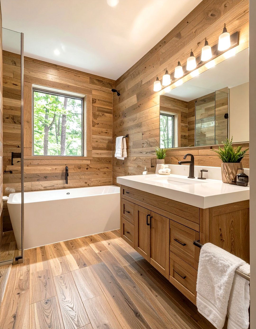 The Warm Wood Toned Bathroom - 30 master bathroom ideas photo gallery