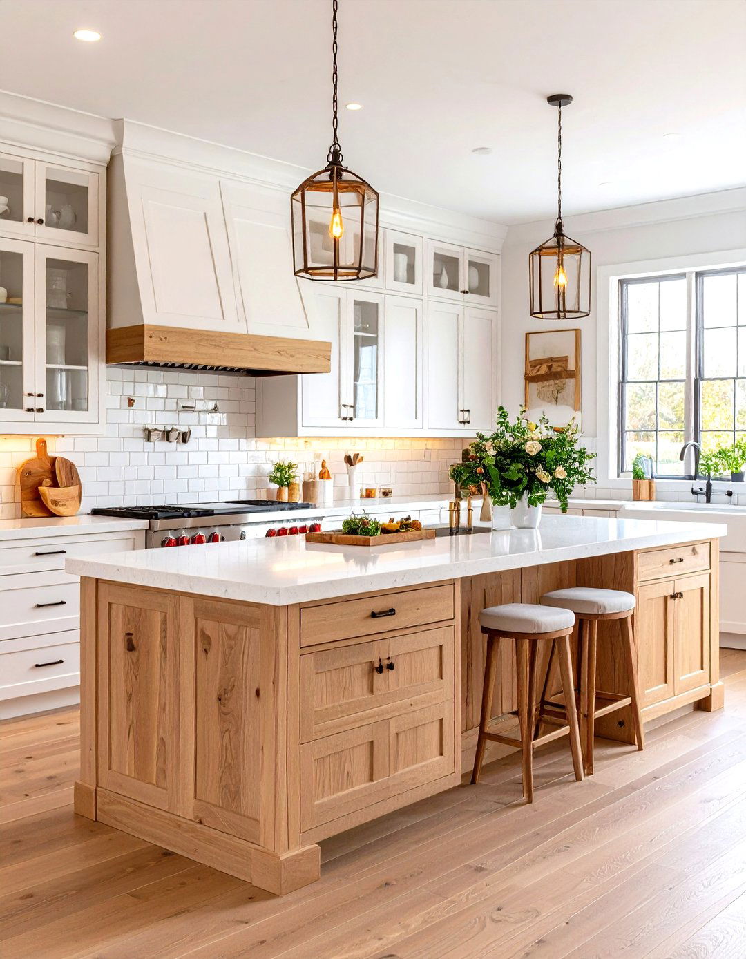 The Warm Wood Tones Kitchen - 30 farmhouse kitchen decor ideas