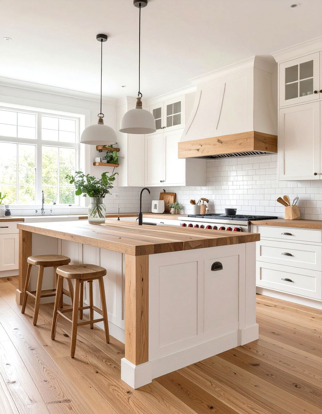 The Warm Wood and White Kitchen - 30 french country kitchen ideas