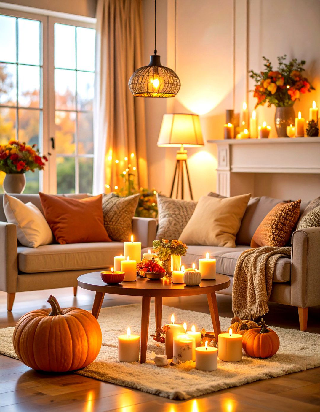 The Warm and Inviting Lighting Living Room - 30 living room fall decor ideas