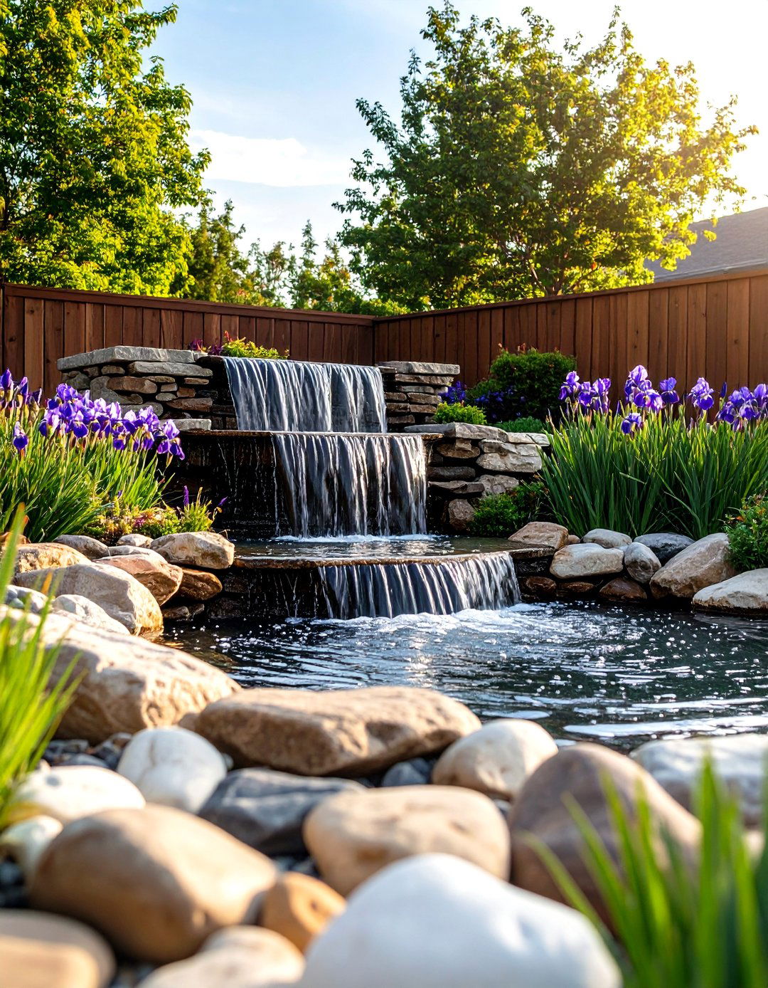 The Water Feature and Rock Garden - 30 front yard landscaping ideas modern rock garden ideas