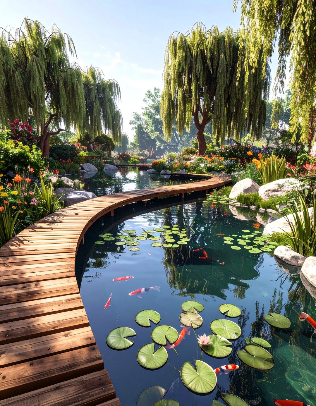 The Water Garden Sanctuary - 30 minecraft garden ideas