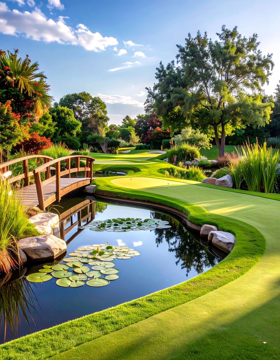 The Water Hazard Focus Putting Green - 30 backyard putting green ideas