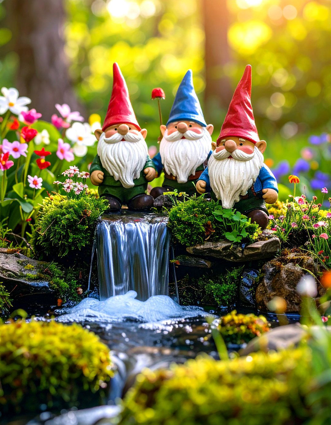 The Waterfall Oasis Gnome Garden - 30 gnome garden ideas