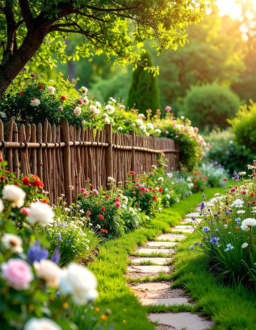 The Wattle Fence for a Cottage Garden - 30 fence ideas for backyard