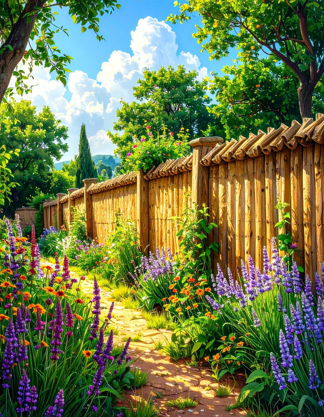 The Wattle and Daub Style Fence - 30 low cost garden fence designs