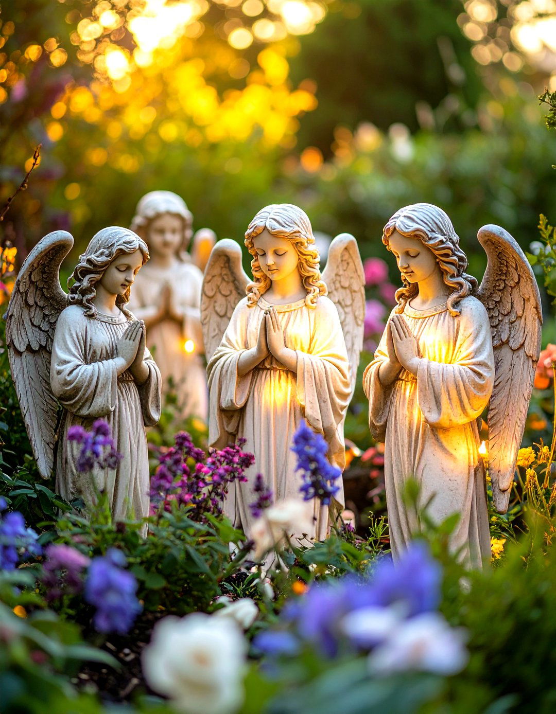 The Weeping Angels Garden - 30 halloween outdoor decor ideas
