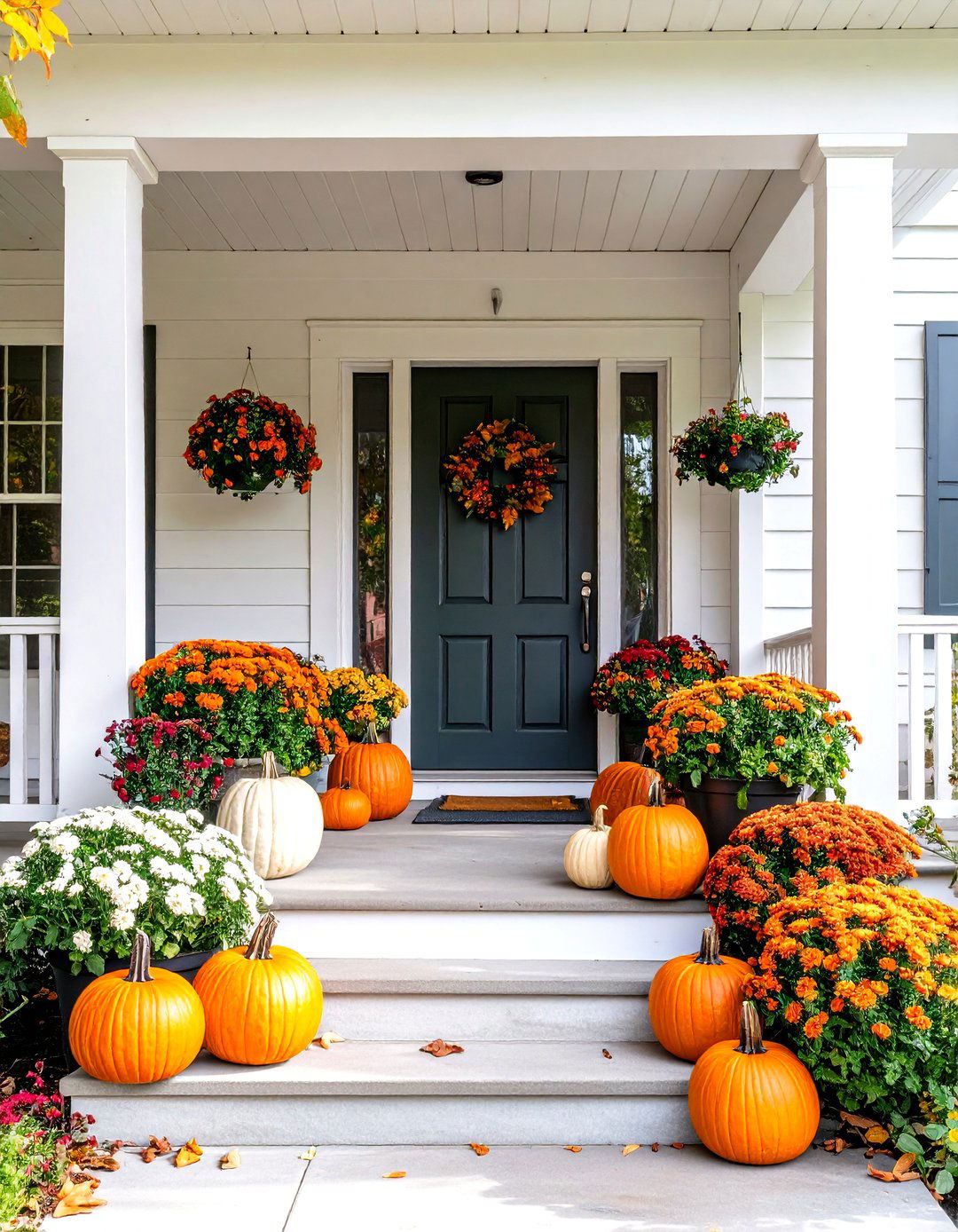 The Welcoming Harvest Porch - 30 front porch decorating ideas
