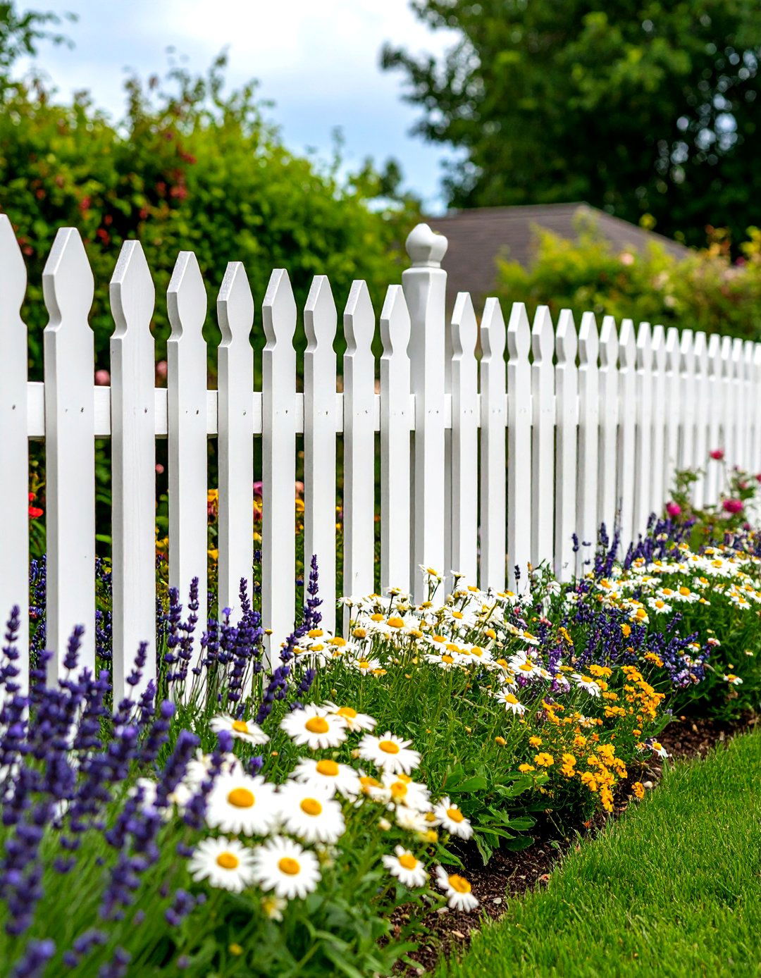The Welcoming Scalloped Picket Fence - 30 front yard fencing ideas