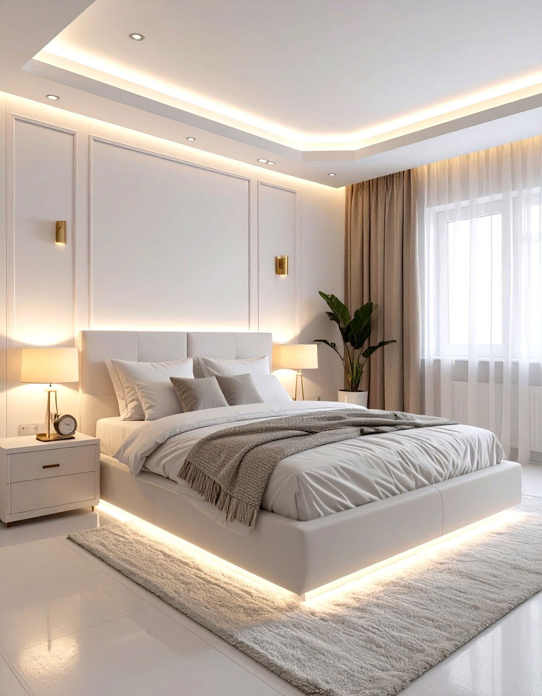 30 Modern White Bedroom Ideas for a Serene Space - We Love Home Blog