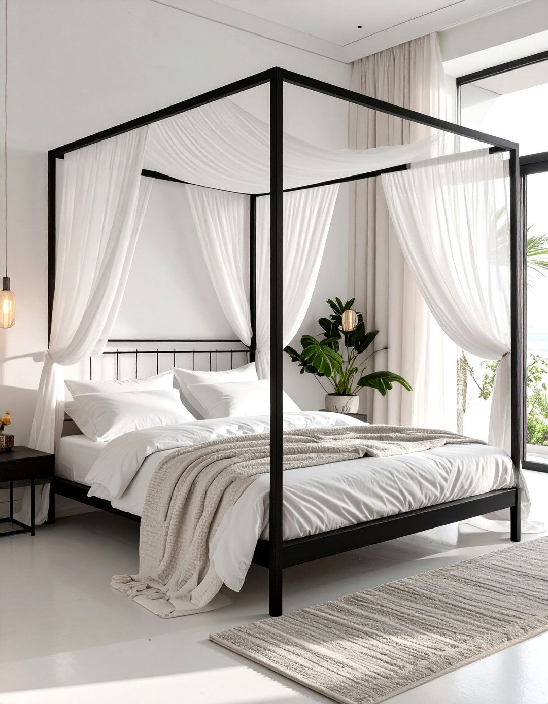 The White Canopy Bed Bedroom - 30 modern white bedroom ideas