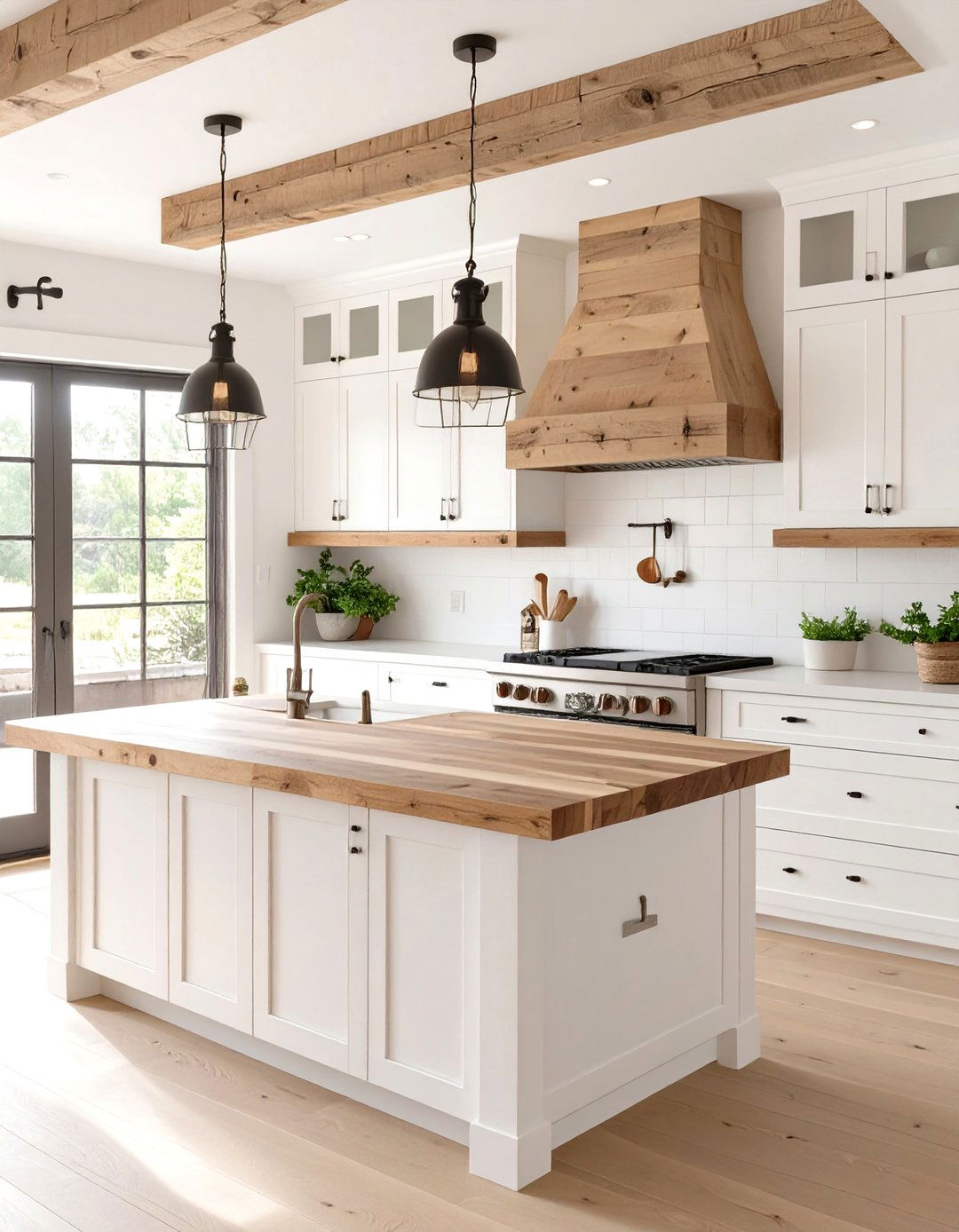 The White Kitchen with Natural Wood Accents - 30 all white kitchen ideas