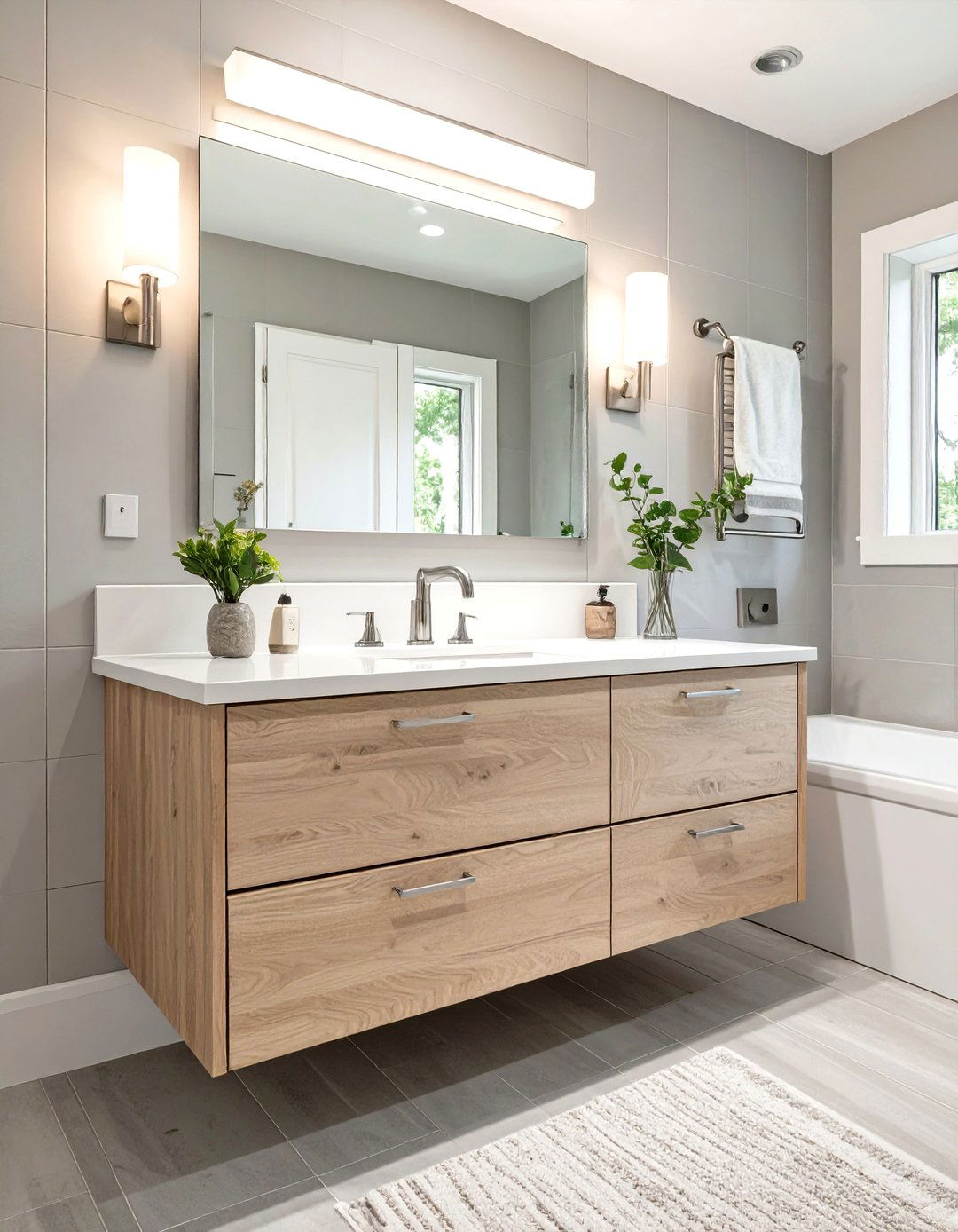 The White Oak Bathroom - 30 modern rustic bathroom ideas