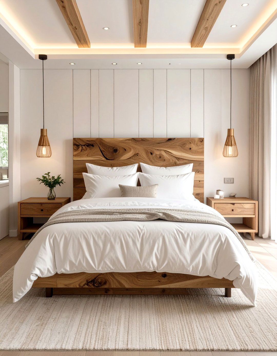 The White and Wood Bedroom - 30 modern white bedroom ideas