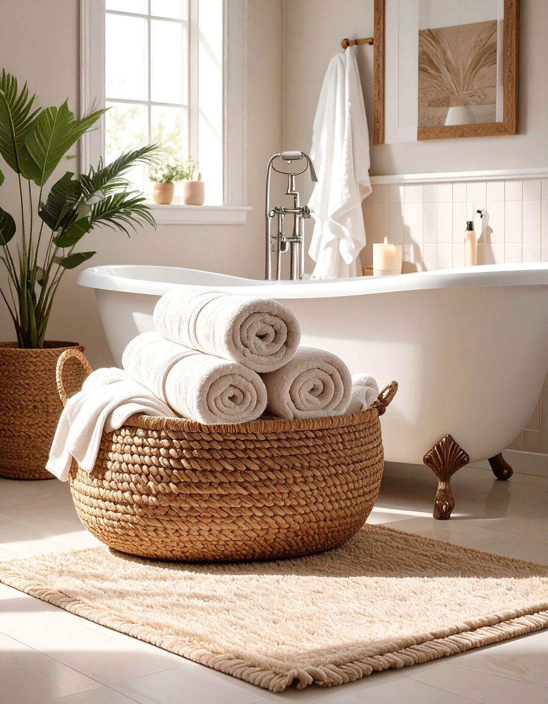 The Wicker Basket Collection - 30 bathroom towel ideas