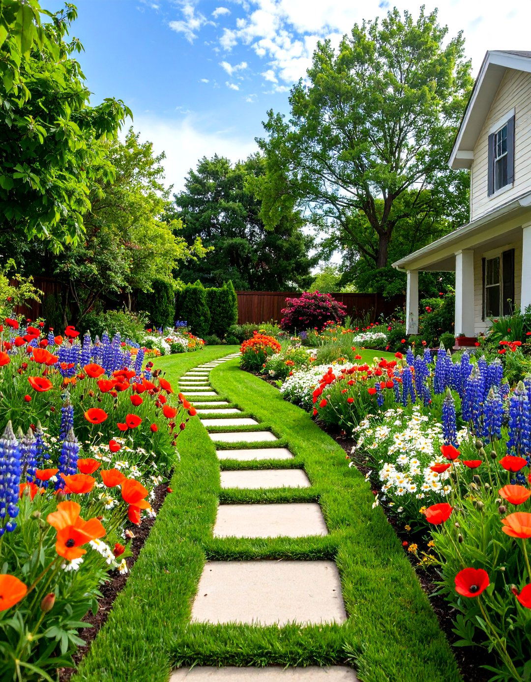 The Wildflower Haven Lawn - 30 front lawn landscaping ideas