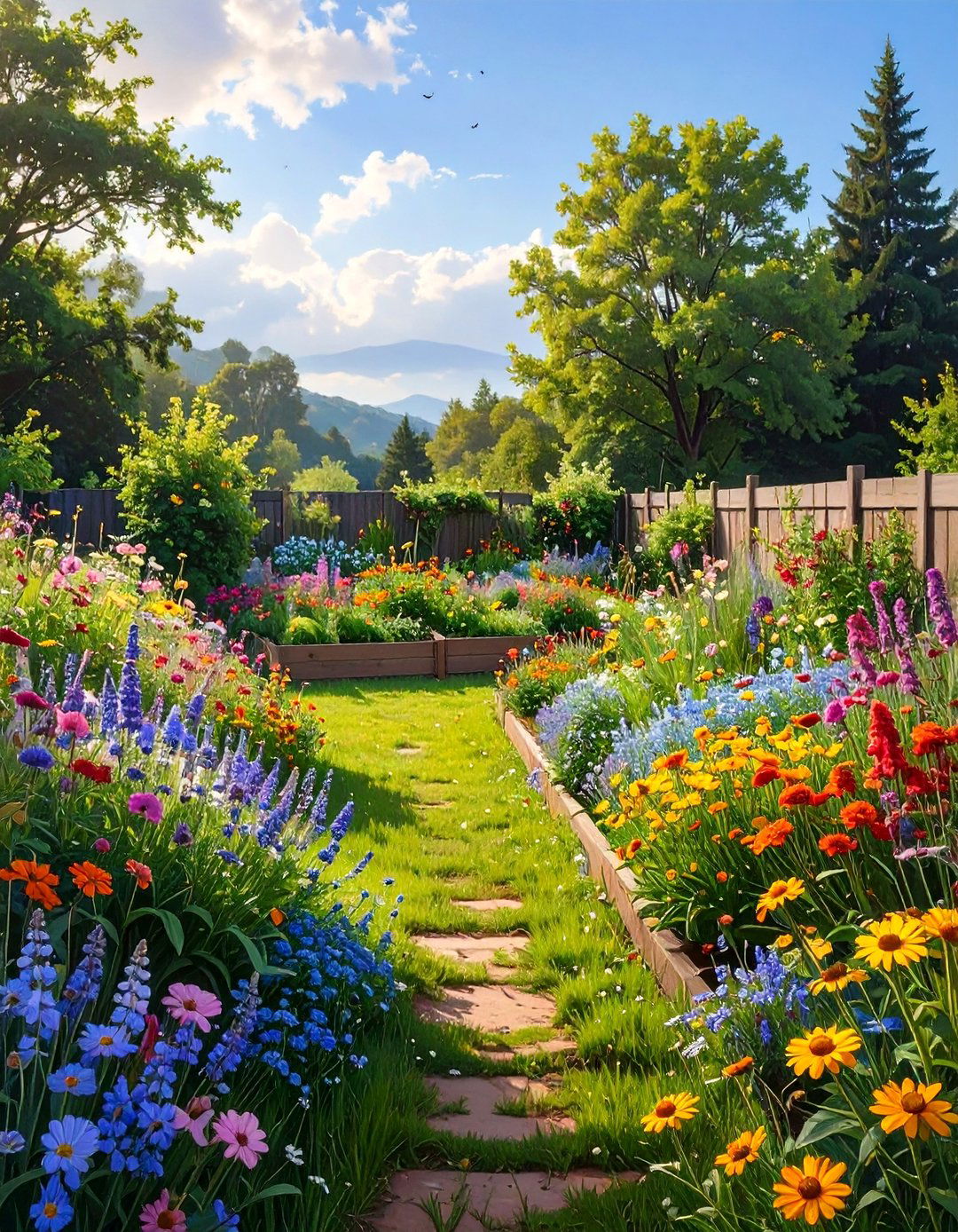 The Wildflower Meadow Border Garden - 30 backyard vegetable garden ideas