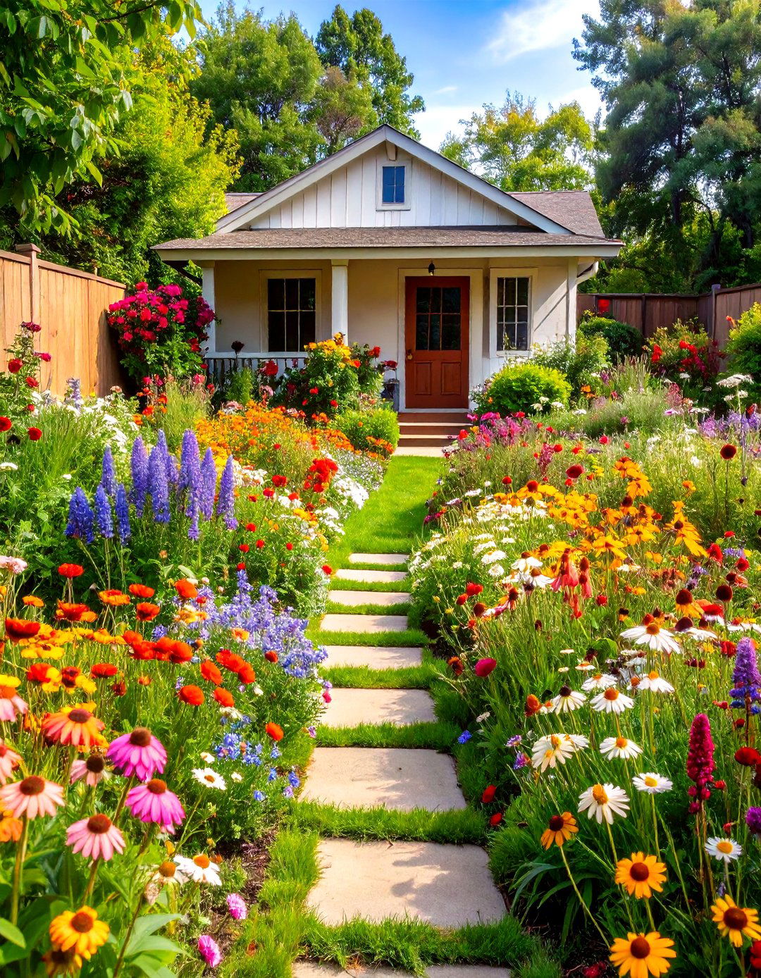 The Wildflower Meadow Look - 30 front yard decor ideas