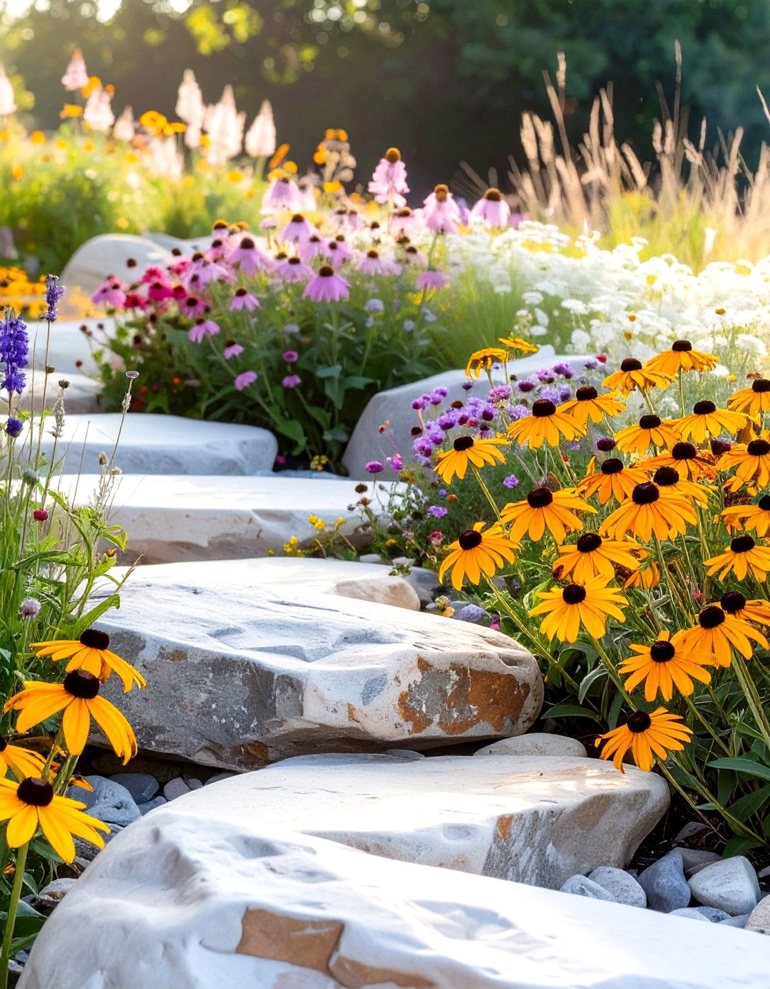 The Wildflower Meadow Rock Garden - 30 low maintenance small rock garden ideas
