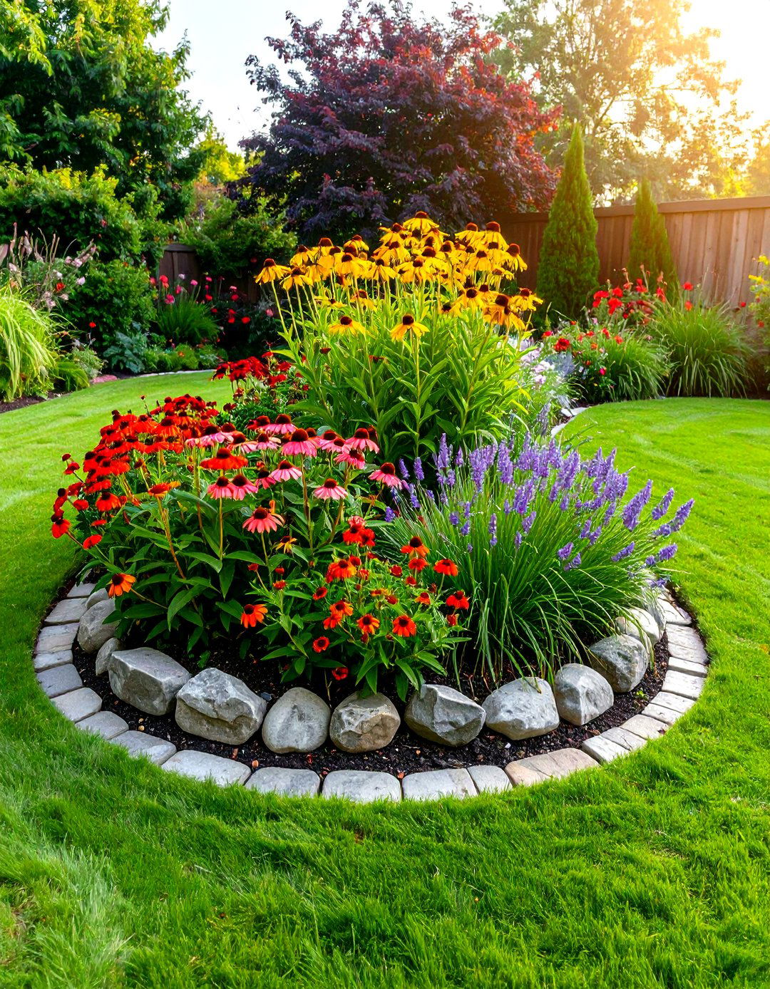 The Winding Island Bed Layout - 30 layout perennial flower garden design plans ideas