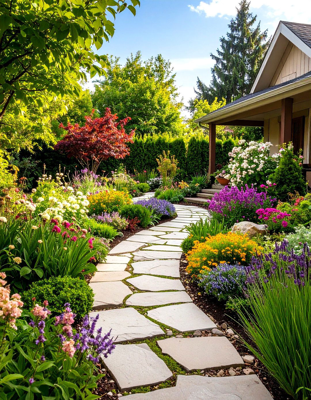 The Winding Pathway Garden - 30 backyard layout ideas
