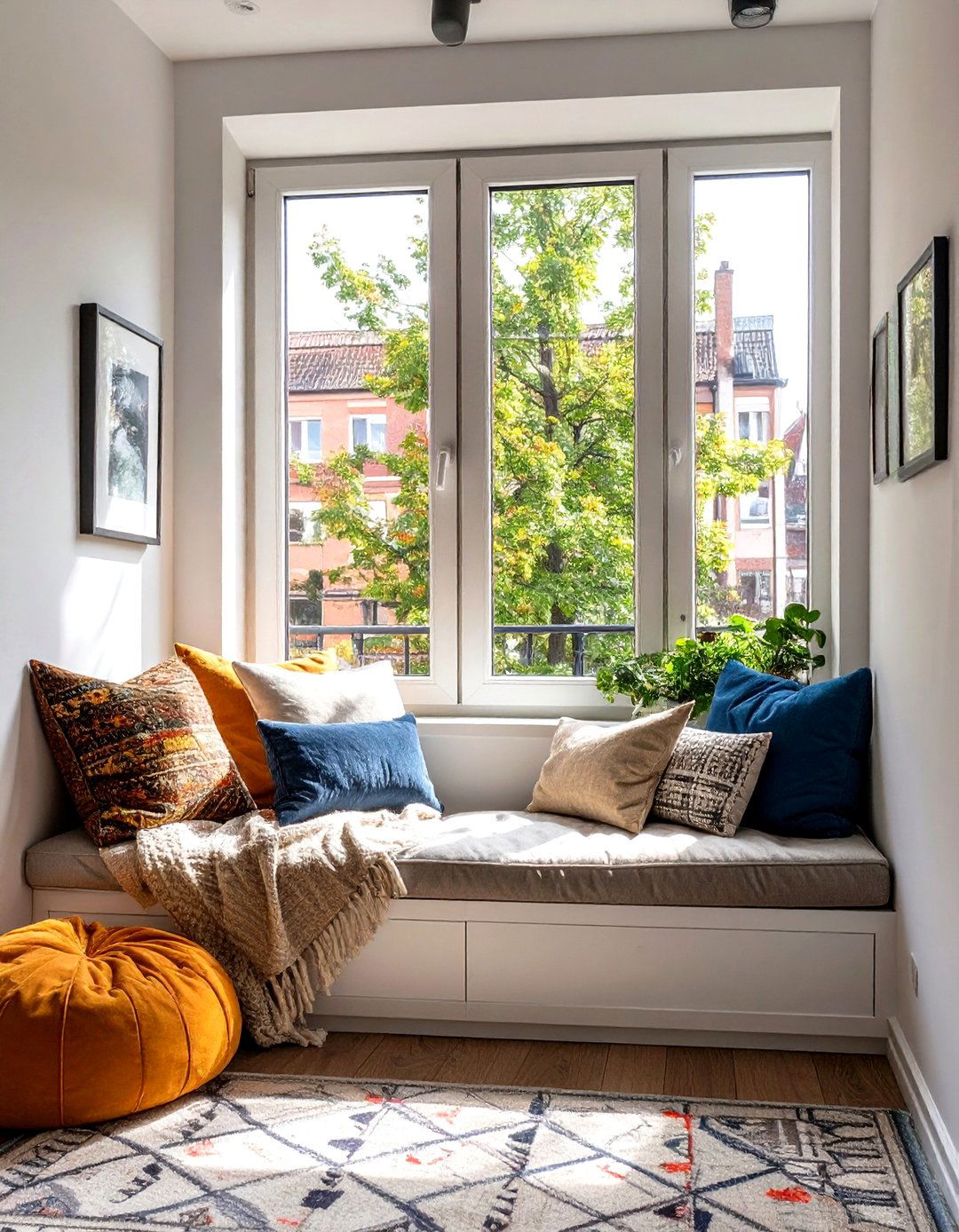 The Window Nook Living Room - 30 extra small apartment living room ideas