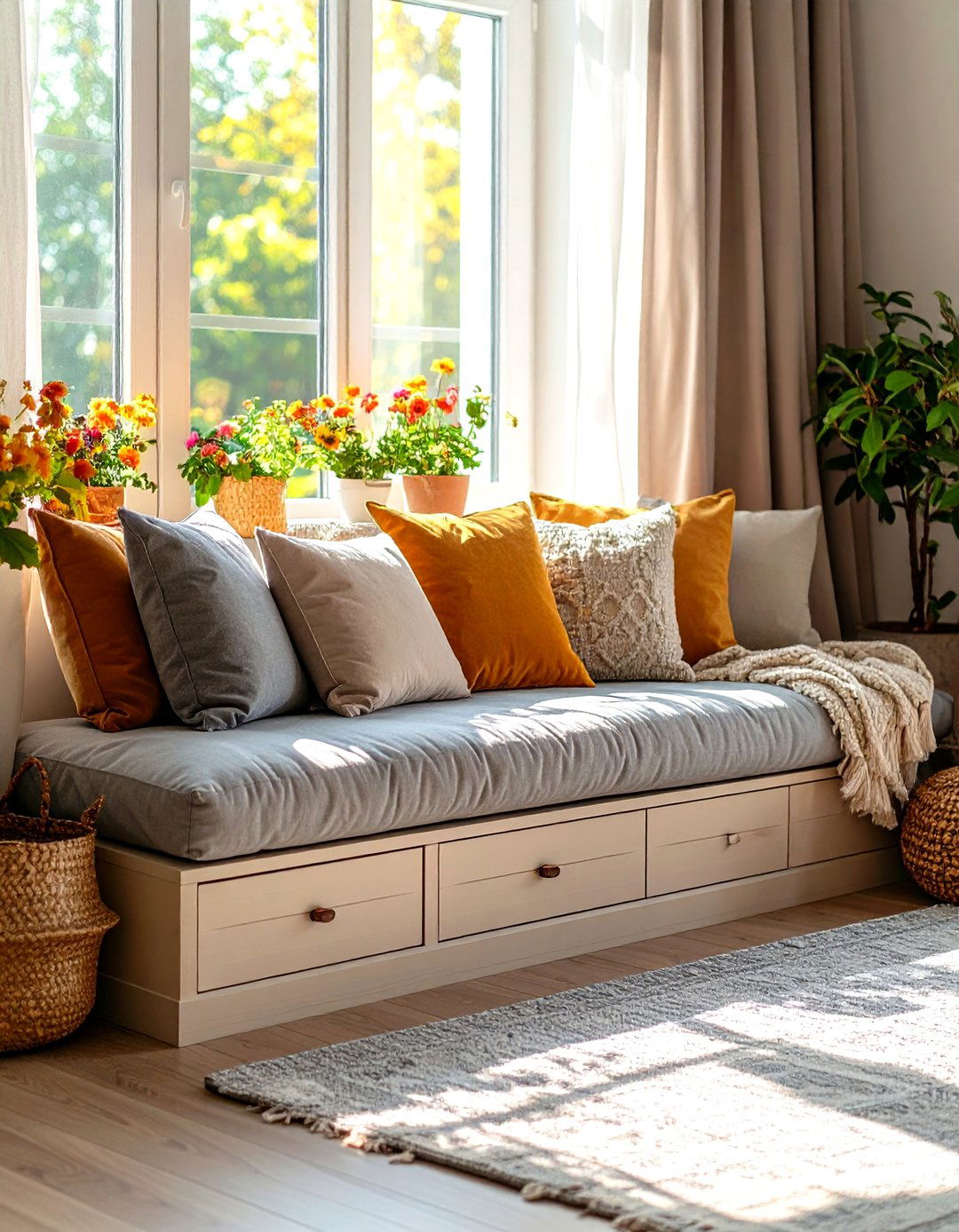The Window Seat with Built In Storage - 30 living room storage ideas