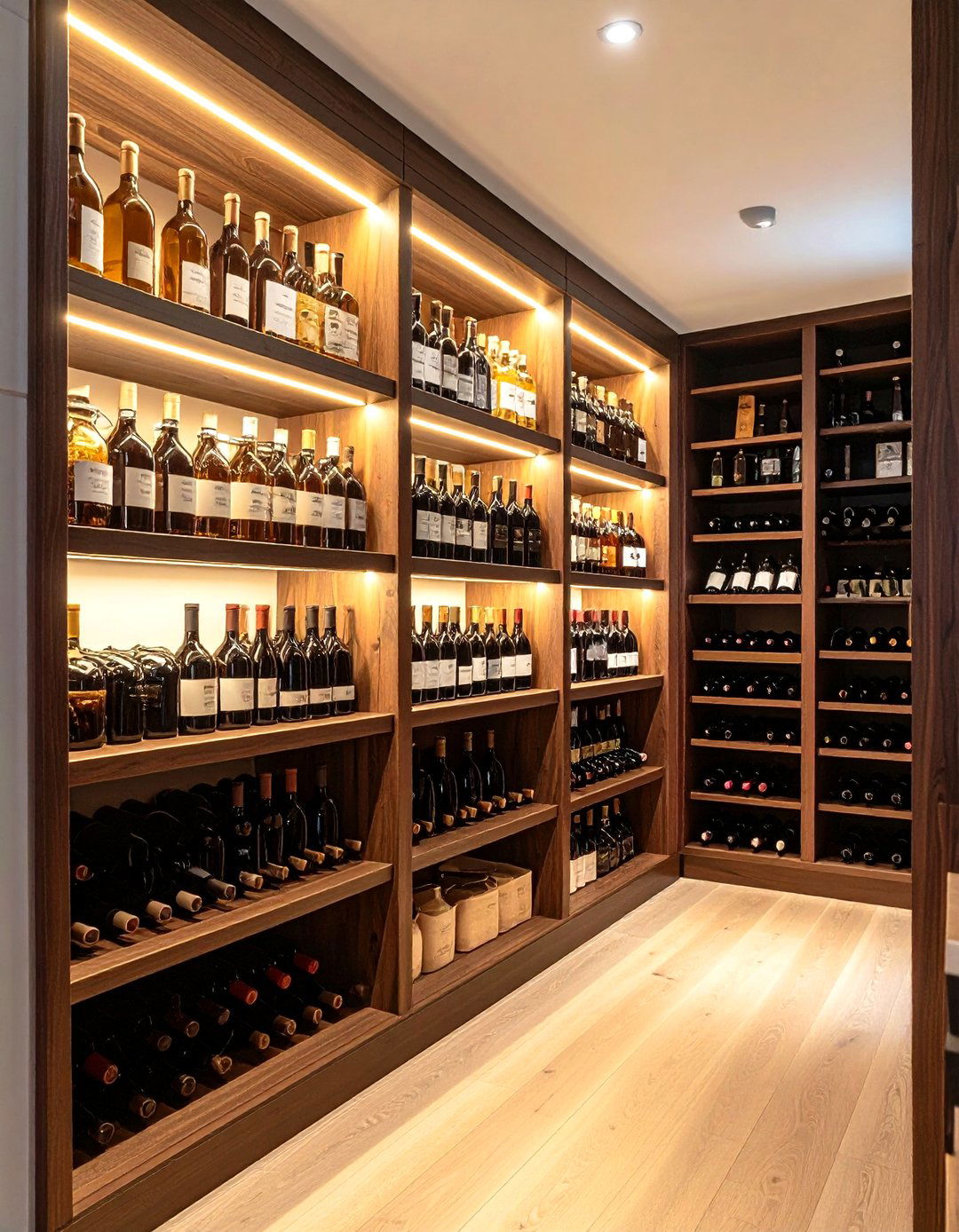 The Wine Cellar Integrated Pantry - 30 kitchen pantry organization ideas