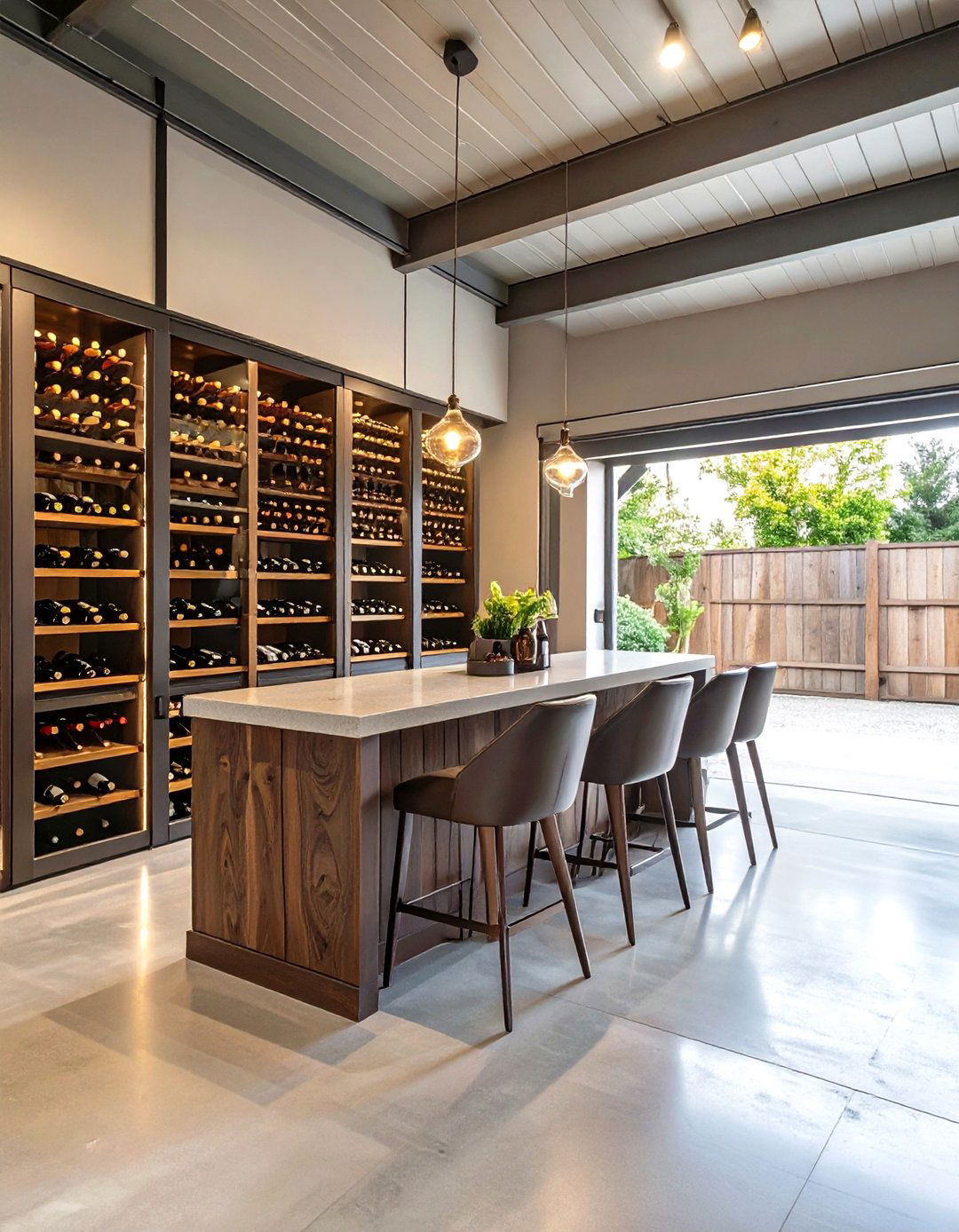 The Wine Cellar and Tasting Room Garage - 30 garage makeover ideas