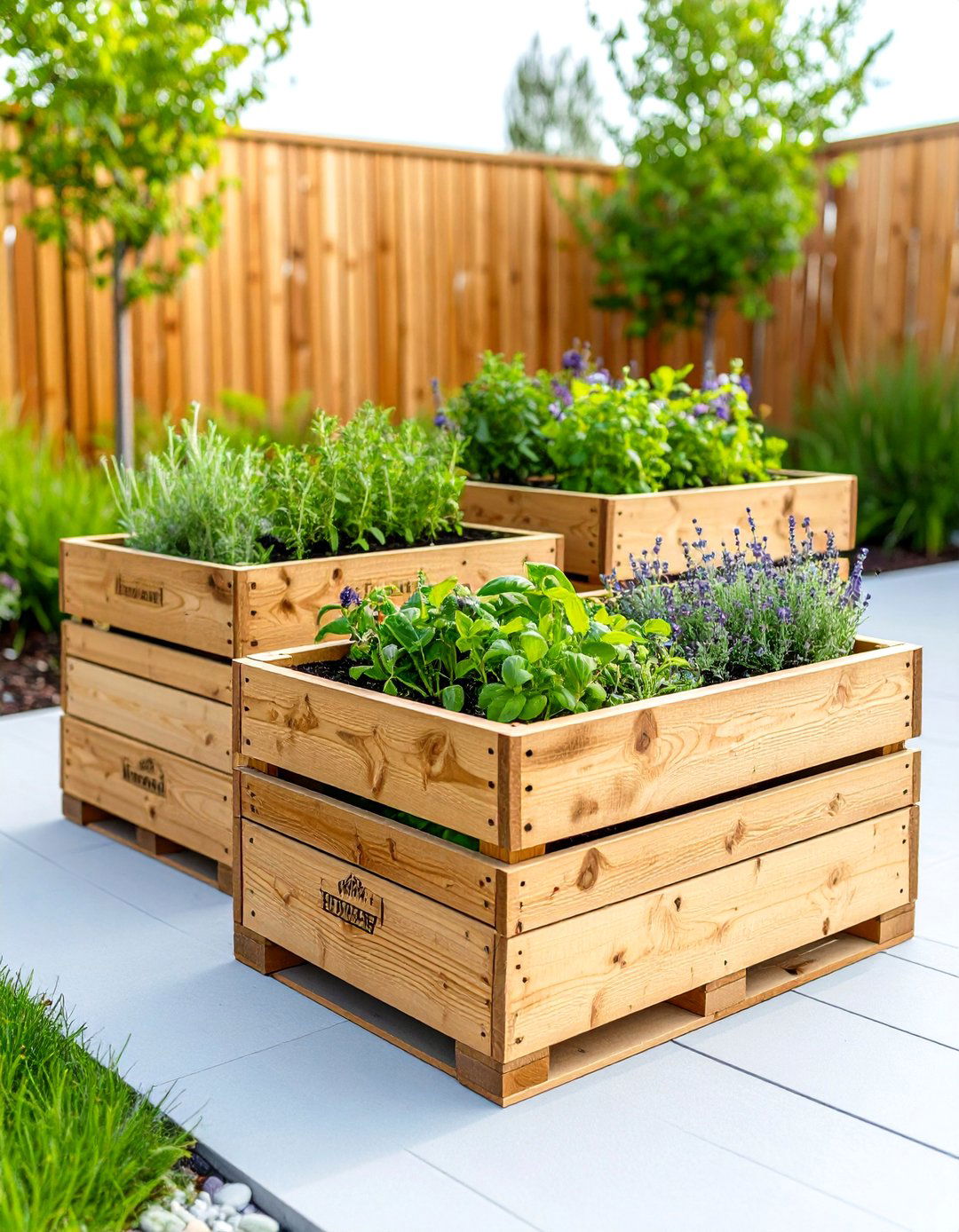 The Wine Crate Herb Garden - 30 diy raised garden bed ideas